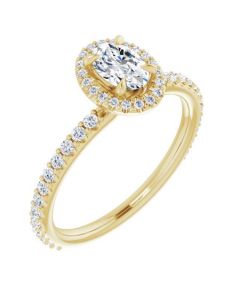 The Hannah 0.95ct Oval Hidden Halo Engagement Ring-Yellow-14k Gold-I