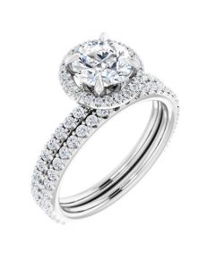 The Hannah 1.47ct Round Hidden Halo Engagement Ring-White-14k Gold-I