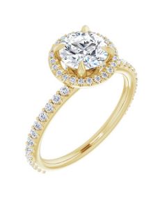 The Hannah 1.47ct Round Hidden Halo Engagement Ring-Yellow-14k Gold-I