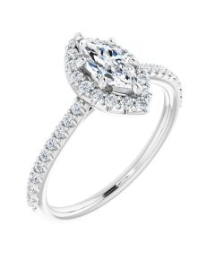 The Infinity 0.84ct Marquise Halo Lab Grown Engagement Ring in Gold