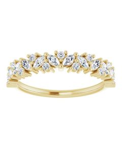 0.46ct Lab Grown Diamond Brilliant Marquise Ring in Gold-10k Gold-I-Yellow