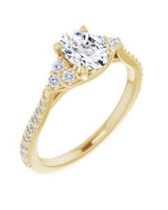 The Bella 1.00ct Oval Accented Engagement Ring-Yellow-14k Gold-I
