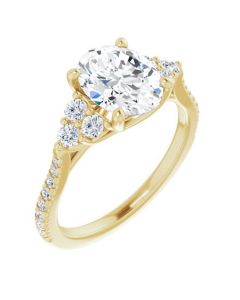 The Bella 2.37ct Lab Grown Oval Accented Engagement Ring-Yellow-14k Gold-I