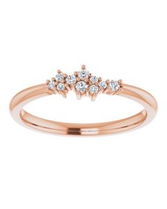 0.10ct DIamond Scattered Ring in Gold-Rose-I