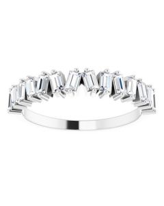 0.70ct Diamond Baguette Ring in Platinum