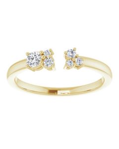 0.18ct Diamond Accented Ring in Gold-Yellow-I