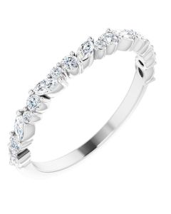 0.37ct Lab Grown Diamond Brilliant Marquise Ring in Gold-White-10k Gold-K