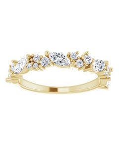 0.94ct Diamond Waltz Ring in Gold-Yellow-14k Gold-I
