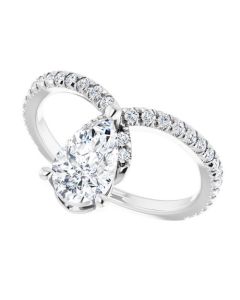 The Anthea 1.55ct Pear Accented Engagement Ring-I-White-18k Gold