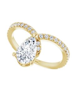 The Anthea 1.55ct Pear Accented Engagement Ring-I-Yellow-18k Gold