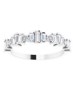 0.79ct Diamond Brilliant Baguette Ring in Platinum