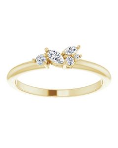 0.20ct Diamond Cluster Ring in Gold-Yellow-I