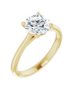 The Alice 1.50ct Round Solitaire Engagement Ring-Yellow-14k Gold-I
