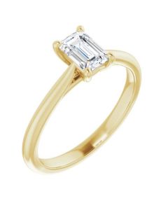 The Alice 0.50ct Emerald Solitaire Engagement Ring-Yellow-14k Gold-I