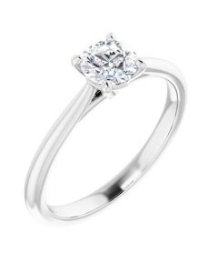 The Alice 0.50ct Round Solitaire Engagement Ring-White-14k Gold-I