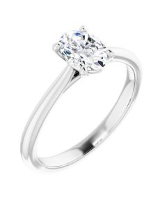 The Alice 0.75ct Oval Solitaire Engagement Ring-White-14k Gold-I