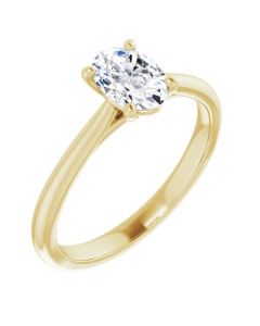 The Alice 0.75ct Oval Solitaire Engagement Ring-Yellow-14k Gold-I