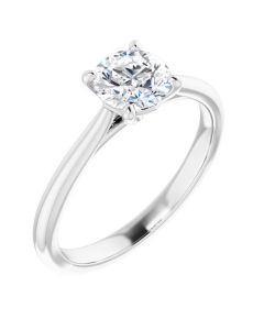 The Alice 0.75ct Round Solitaire Engagement Ring-White-14k Gold-I