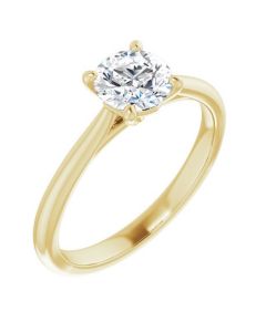 The Alice 0.75ct Round Solitaire Engagement Ring-Yellow-14k Gold-I