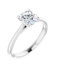 The Alice 1.00ct Round Solitaire Engagement Ring-White-14k Gold-I