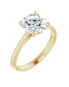 The Alice 2.00ct Lab Grown Round Solitaire Engagement Ring-Yellow-14k Gold-I