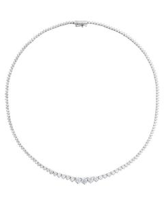 9.50ct Lab Grown Diamond Graduated Tennis necklace -White
