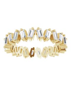 1.20ct Diamond Baguette Eternity Ring in Gold-Yellow-I