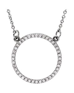 0.20ct Diamond Circle of Life Necklace in 14k White Gold