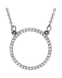 0.20ct Lab Grown Diamond Circle of Life Necklace in 14k Gold