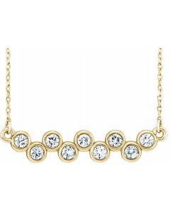 0.54ct Lab Grown Diamond Droplets Necklace in Gold-Yellow