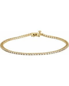 0.90ct Lab Grown Diamond Tennis Bracelet -Yellow-14k Gold