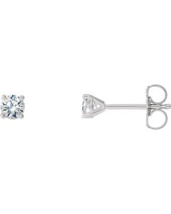 0.25ct Lab Grown Diamond Solitaire Earrings in 14k Gold