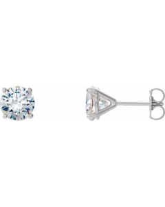 2ct Lab Grown Diamond Martini Style Solitaire Earrings in Gold