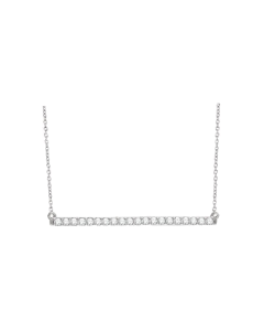 0.52ct Diamond Line Necklace in Gold-White