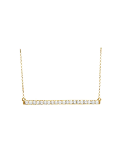 0.52ct Diamond Line Necklace in Gold-Yellow