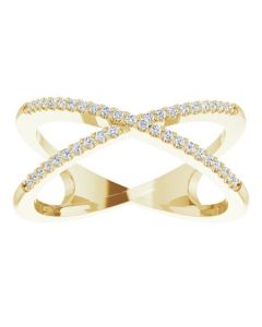 0.20ct Diamond Crossover Ring in Gold-Yellow-I