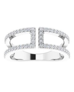 0.33ct Diamond H Ring in Gold-White-I