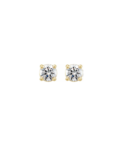0.20ct Lab Grown Diamond Solitaire Earrings in Gold-Yellow