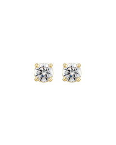 0.50ct Lab Grown Diamond Solitaire Earrings in Gold-Yellow
