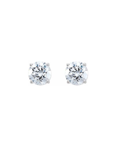 1.00ct Lab Grown Diamond Solitaire Earrings in Gold-White