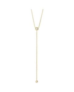 0.20ct Diamond 'Y' Chain Necklace in Gold-Yellow