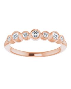 0.23ct Lab Grown Diamond Droplets Ring in Gold-Rose-10k Gold-I