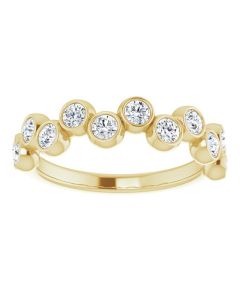 0.75ct Lab Grown Diamond Droplets Ring in Gold-Yellow-10k Gold-K
