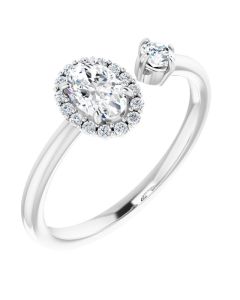 0.67ct Lab Grown Diamond Daisy Open Ring in Gold