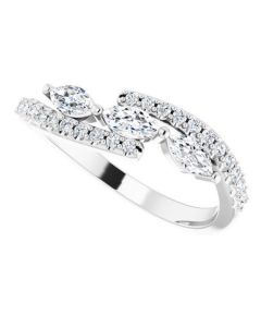 0.65ct Diamond Marquise Cocktail Ring in Gold-Diamond-White-I