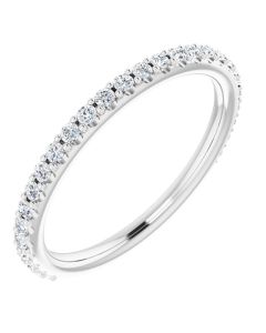 The Hannah Wedding Band 0.34ct Diamond in Gold-White-10k Gold-I