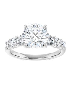 The Hallie 2.66ct Round Lab Grown Diamond 'U' Claw Ring