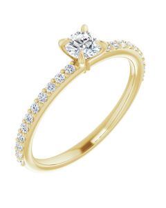 The Harriet 0.47ct Round Engagement Ring-Yellow-14k Gold-I