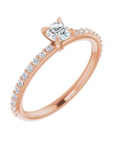 The Harriet 0.47ct Round Engagement Ring-Rose-14k Gold-I
