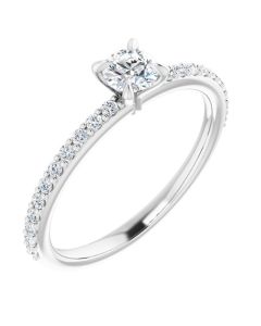 The Harriet 0.47ct Round Engagement Ring-White-14k Gold-I